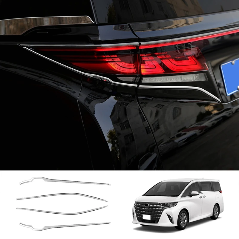 For Toyota Alphard/VELLFIRE 40 Series 2023+ Trunk Switch Trim Strips And Tailgate Button Tail Light Bright Strips Accessories