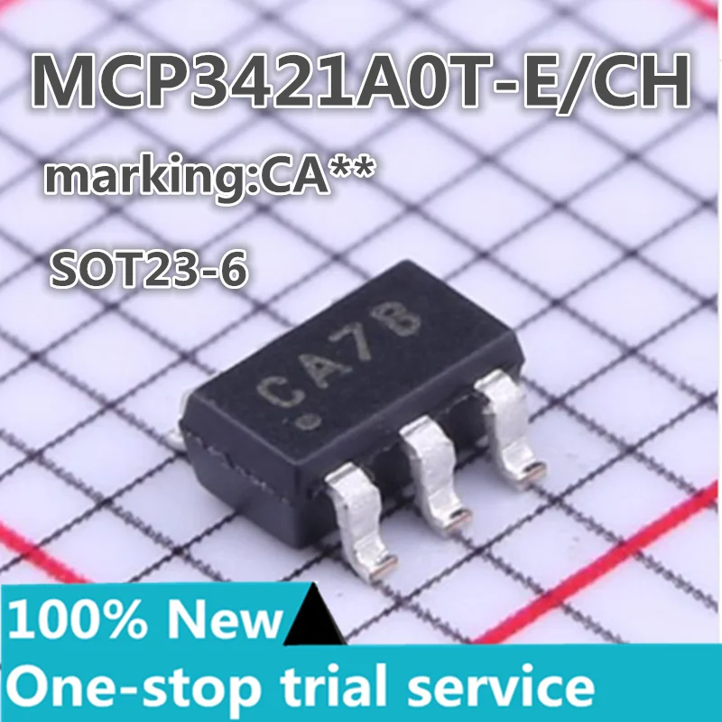 2-50pcs %new stock MCP3421A0T-E/CH SOT23-6 marking CA** CA ADC chip 18-bit analog-to-digital converter