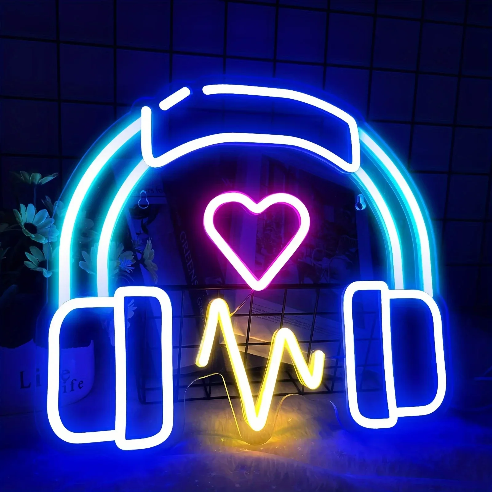 

Gaming Headset Neon Sign USB Powered Led Neon Light Wall Decor Bedroom Game Room Party Bar Man Cave Birthday Gift for Boy