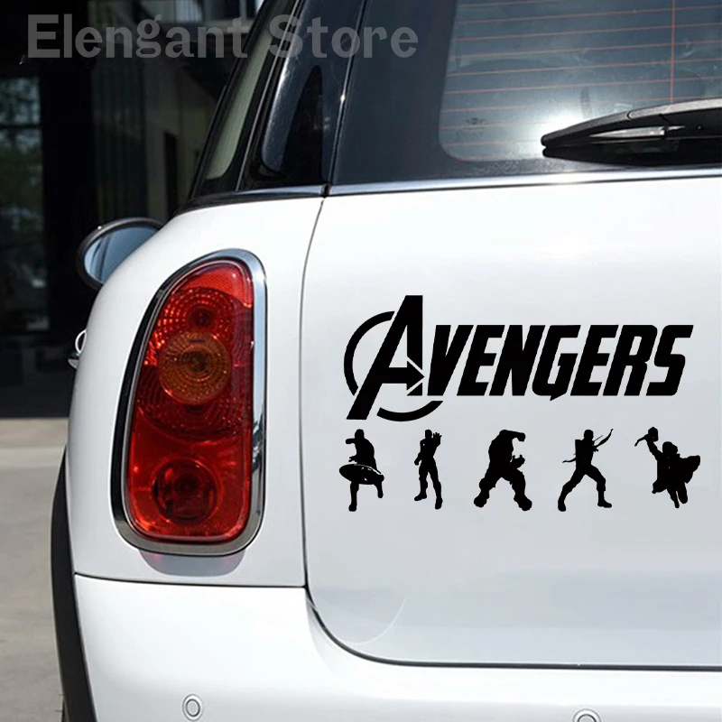 The Avengers Vinyl Sticker For Boy Bedroom Wall Decoration , Cartoon Super Hero Mural Decals For Laptop Car Window Decor