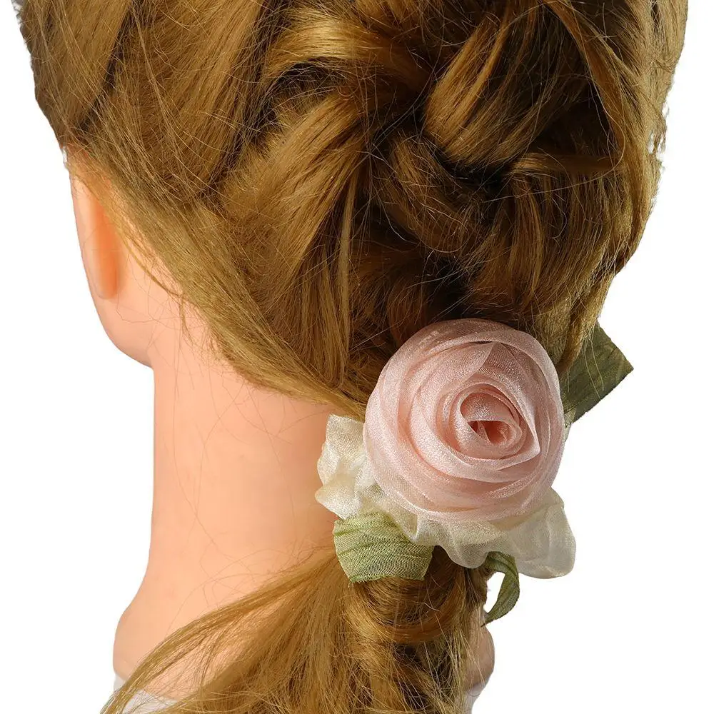 

Резинки для волос в подарок для девочек, повязка для волос для женщин, корейский стиль, веревка для волос, резинка для волос с цветком розы, женское кольцо для волос, держатель для хвоста