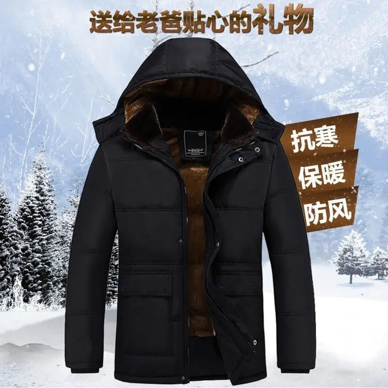 Men New Winter Fleece Lined Warm Winter Parkas Men Thickened Comfortable Warm Parkas Men Soft Durable Jackets Men Winter Parkas