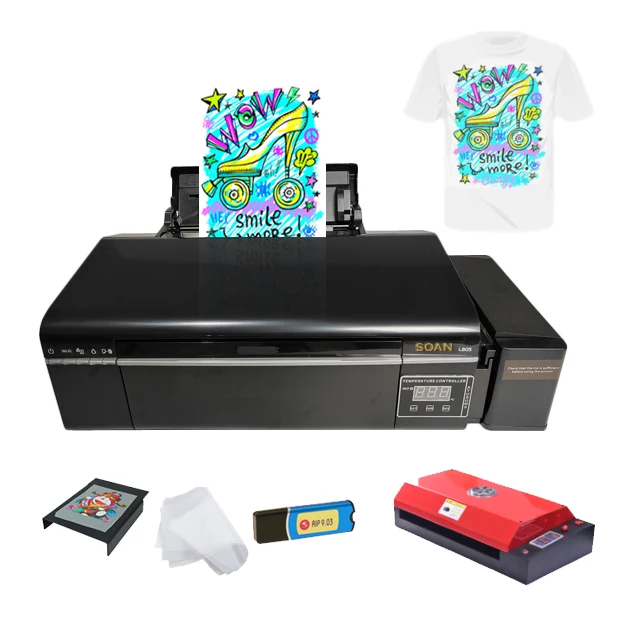 

Soan Dtf Printer Start Kit Heat Transfer T-shirt Printing Film Machine Digital Inkjet A4 Dtf Printer Printing Machine