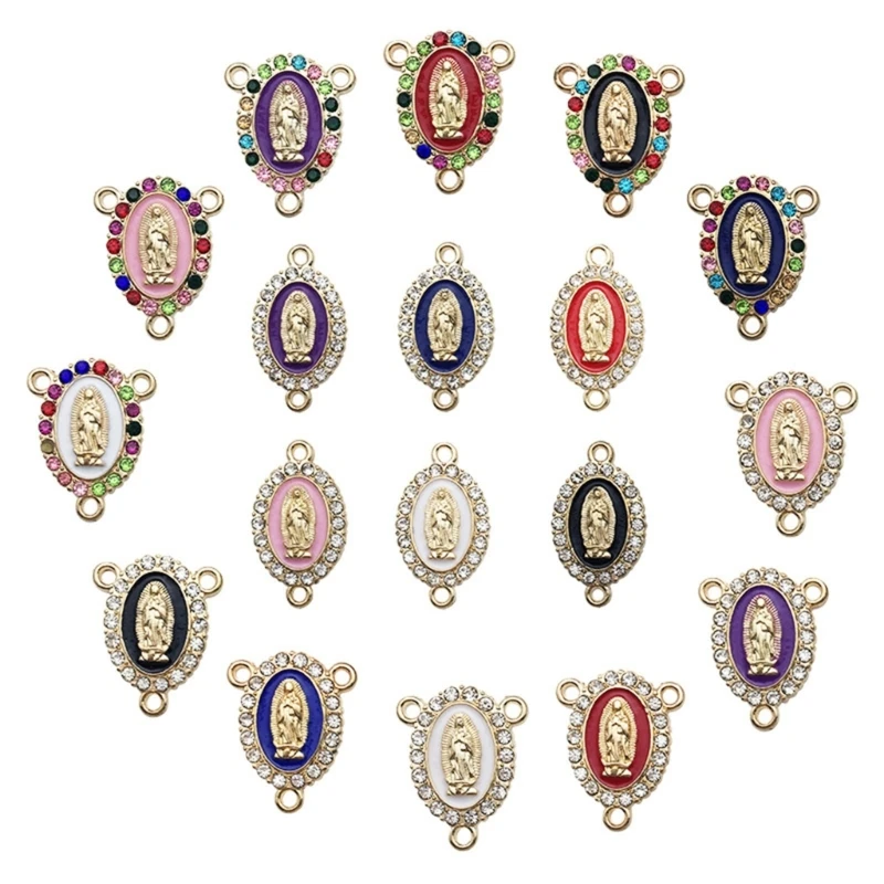 

10/18pcs DIY Religious Jewelry Supplies God Mother Saint Virgin Mary Charms For Christian Rosary Talisman Pendant Jewelry Making