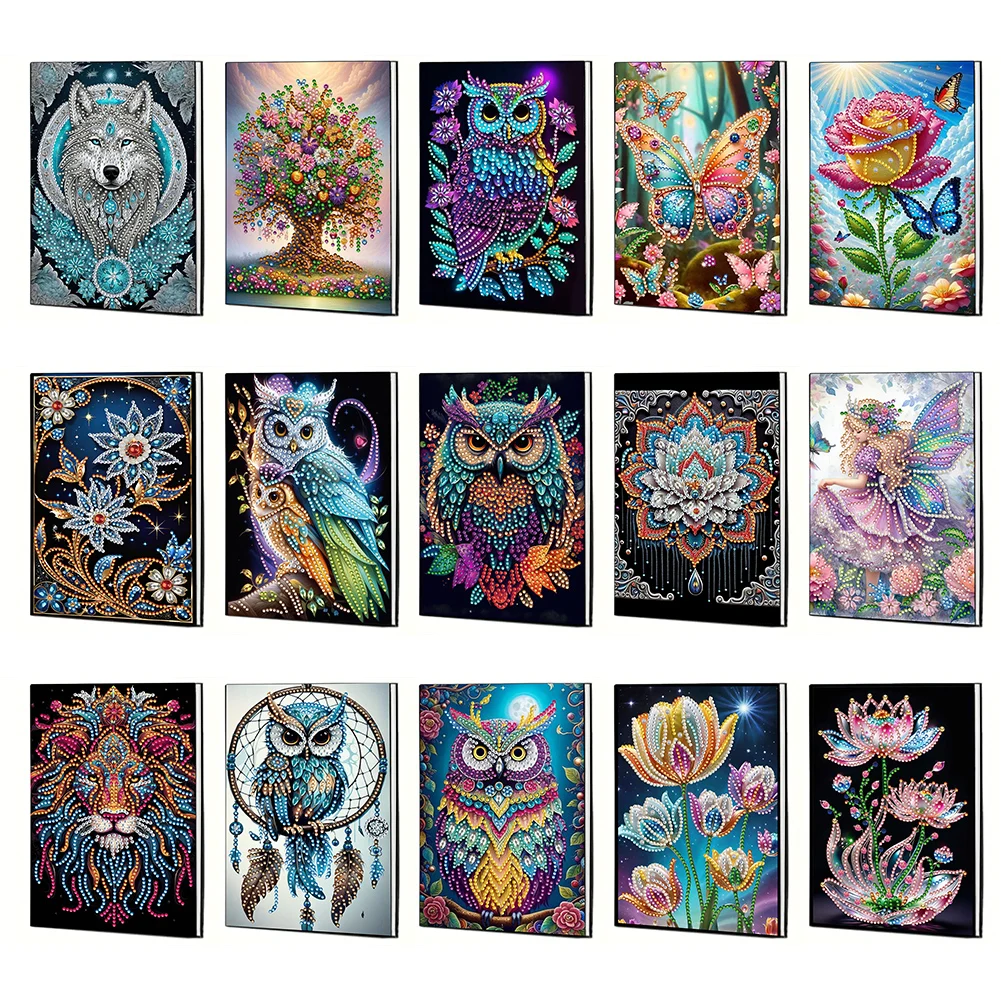 Speziell geformte Fee 5D DIY Diamant Kunst Malerei Notizbuch Kit Diamant Malerei Tagebuch Buch keine Linien Strass Kunst Handwerk Kit