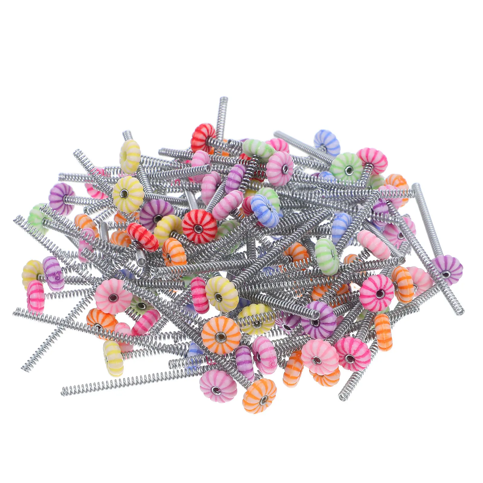 

100Pcs Spring Base for Hair Clips DIY Craft - Sturdy Flexible Mechanism for Hairpin Headband Decorations Barrette Making