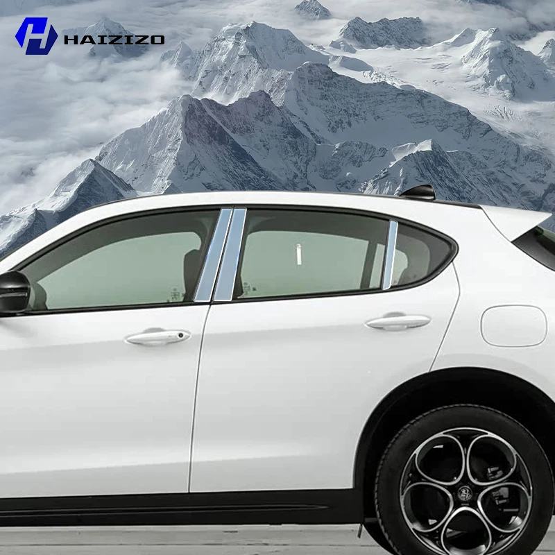 

For Alfa Romeo Stelvio 21-2024 BC Pillar Protective Film TPU Anti-Scratch Anti-Fingerprint Vinyl Sticker for Car Door Trim Cover