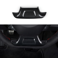 Car Steering Wheel Bottom Sticker ABS Carbon Fiber Decal Interior Trim Cover for Chevrolet Camaro 2016 - 2024 Accessories