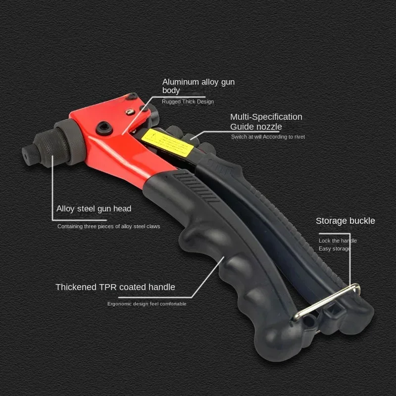 OW-806 Nitownica do gwoździ Pistolet do nitów ze stopu aluminium Szczypce do gwoździ Narzędzia ręczne do użytku domowego Ubijaczka do gwoździ 2.4/3 2/4.0/4.8MM