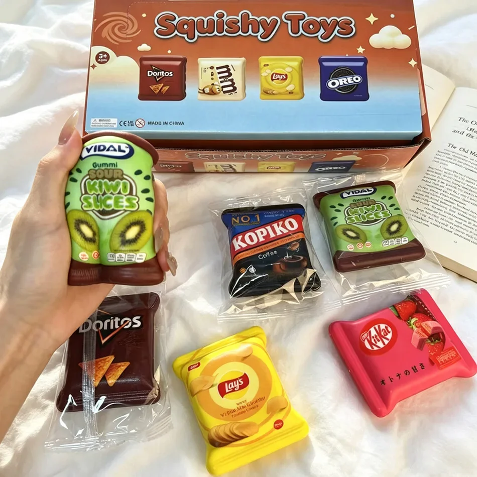 New Hot Squishy Simulated Snack Bag Slow Rebound Toy Sensory Stress Relief Anti-Anxiety Squeeze Toy Kids Surprise Gift