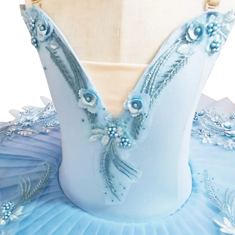 Nieuwe blauwe hemel professionele balletjurk klassieke balletrok mannelijke volwassen balletrok pannenkoekrok meisje balletrok