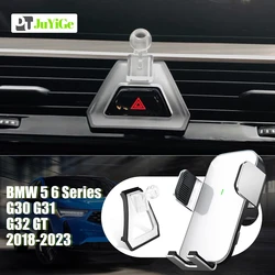 For BMW 5 6 Series GT G30 G31 G32 2018-2023 2019 Car Mobile Phone Holder Special Fixed Bracket Solar Magnetic Wireless Charging