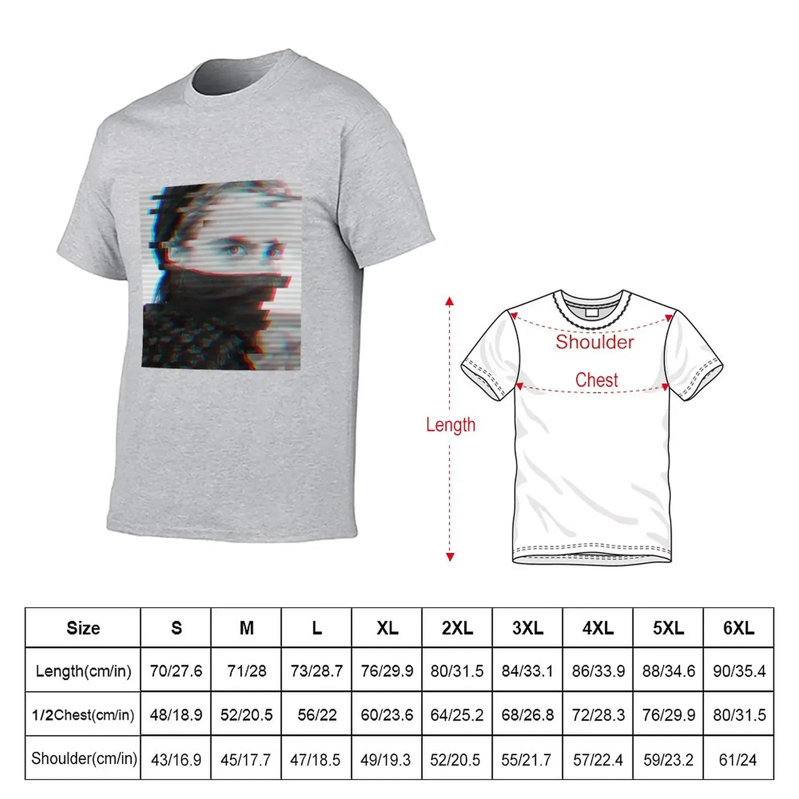 Glitch effect in a scene from the film Portrait of a Lady on Fire. T-Shirt graphics clothes for men