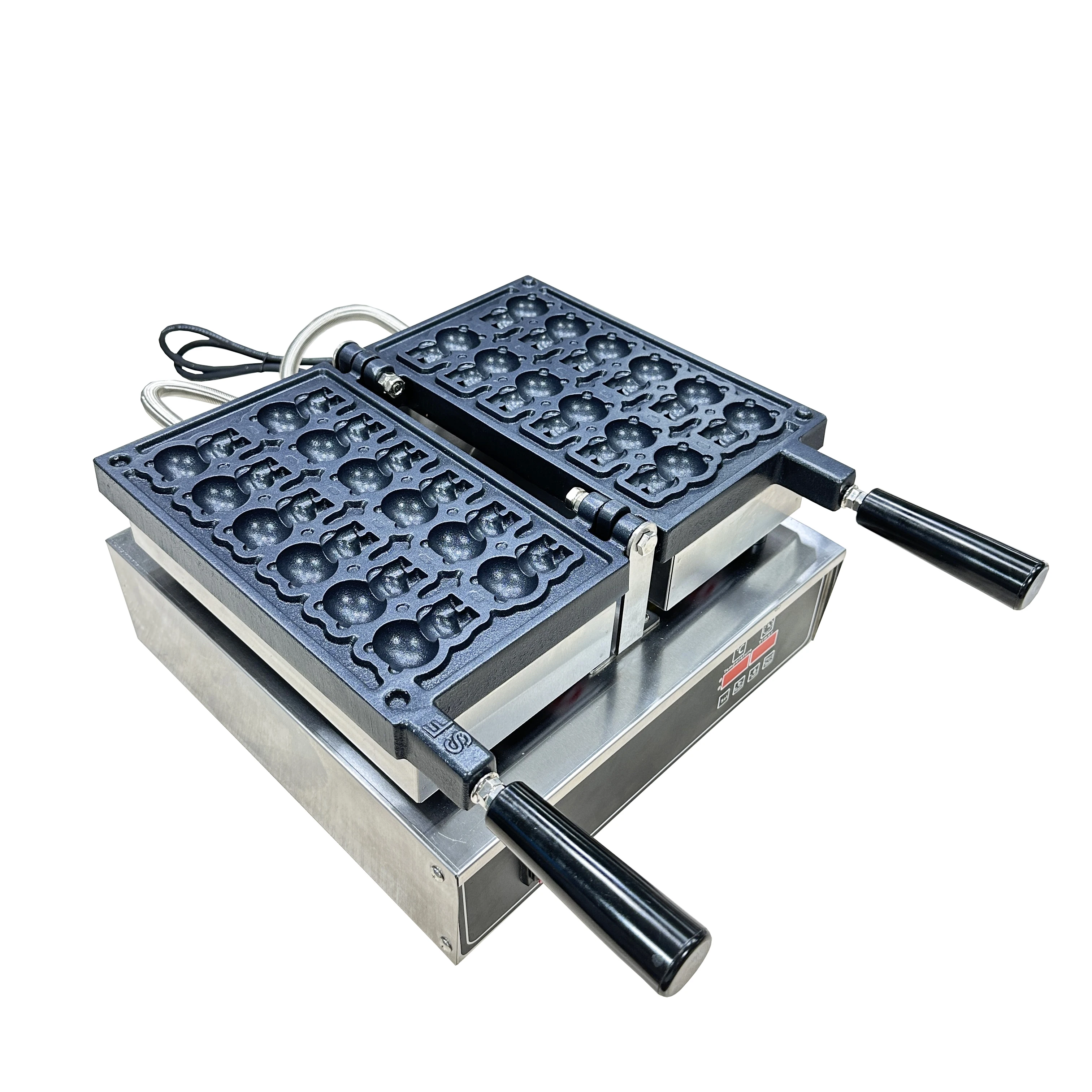 Industrial Waffleras Bear Pancake Machine Pancake Bear Shape Mini Waffle Food Making Machinery for Small Business view 4
