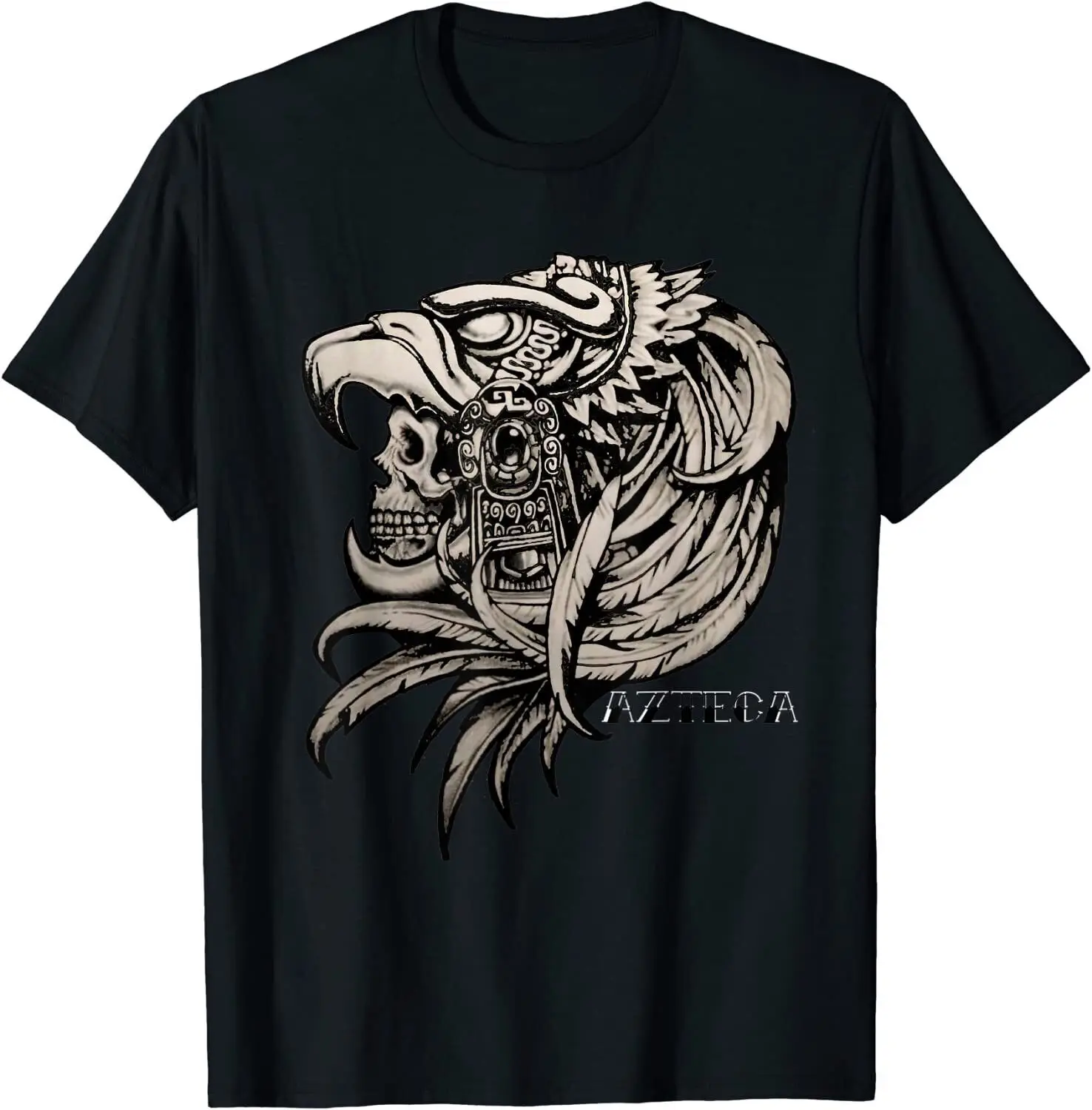 NEW BEST TO BUY Aztec Skull T-Shirt Calabera Azteca Shirt T-Shirt