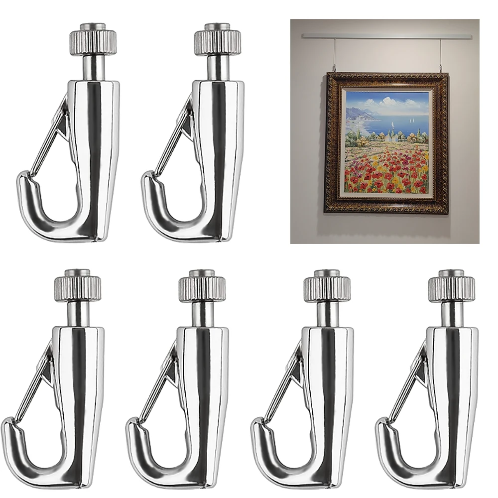 Picture 3: Adjustable Self-Locking Spring J-Shaped Hook Automatic Locking Image Hanging Hook Pipeline Suspension Code Hardware Accessories