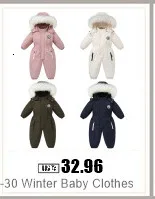 Winter Warm Down Jackets Boys Thicken Jumpsuit Parka Overalls Baby Toddler Girl Clothes Kids Snowsuit Children Clothing Set 2pcs