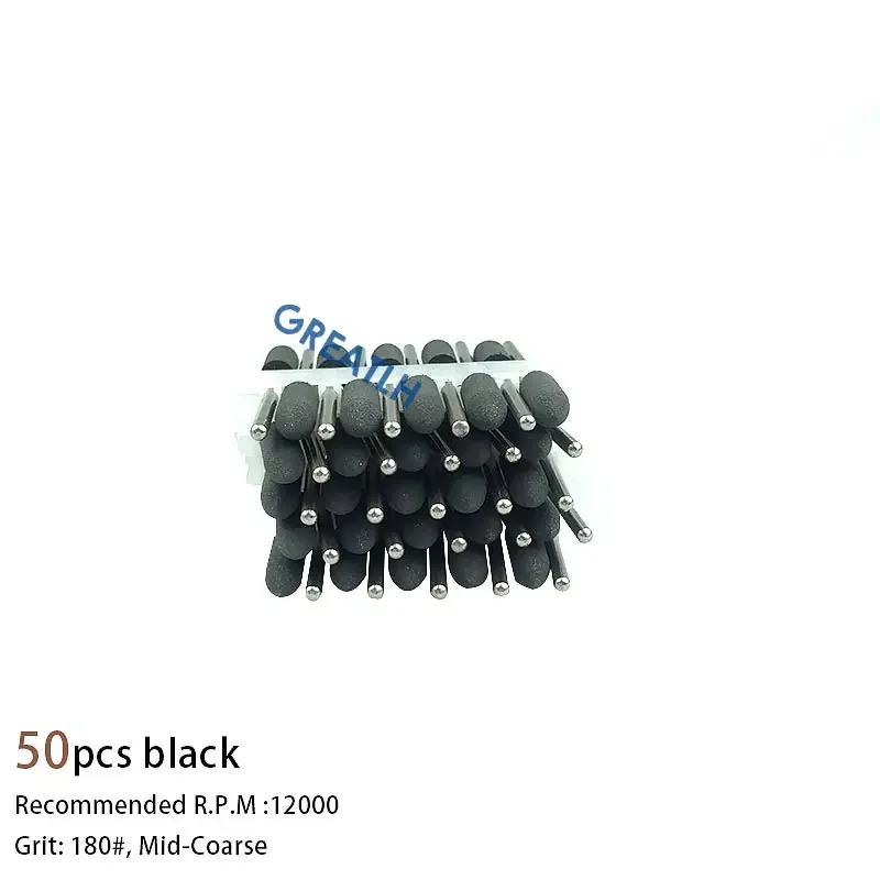 50pcs/set Dental SILICONE Polishers Resin Base Acrylic Polishing Burs 2.35mm