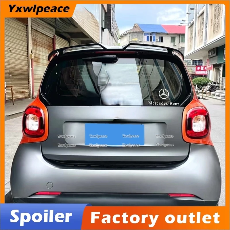 For Merced-Benz Smart Fortwo Fourfour 453 Trunk Spoiler 2015-2018 ABS Plastic Rear Roof Spoiler Body Kit Accessories