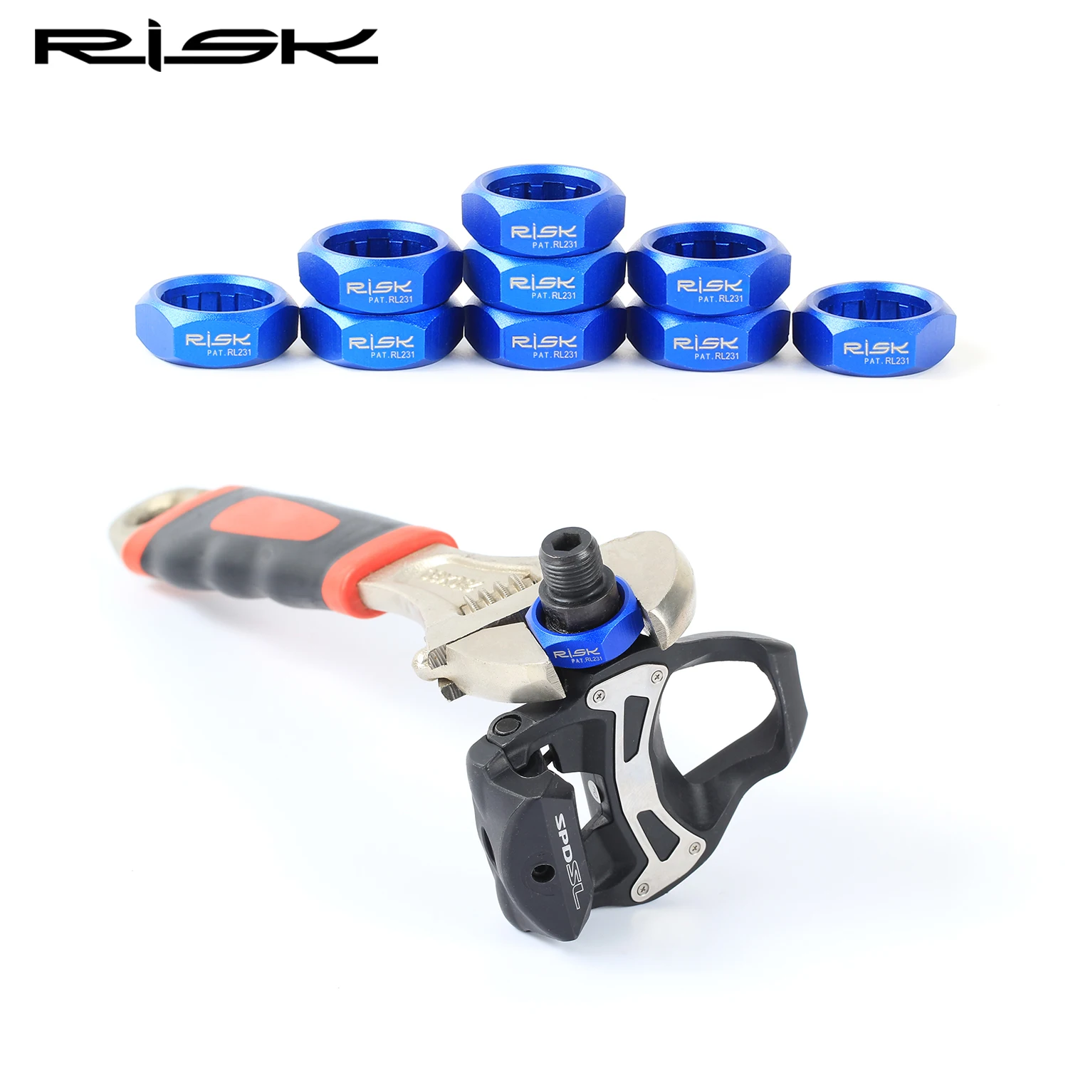 RISK Bike 10T Pedal Axle Spindle Tool Bicycle Clipless Pedal Removal Repair Tool for M520/M8040/M8140/M820/M828/R540/R550/RS500