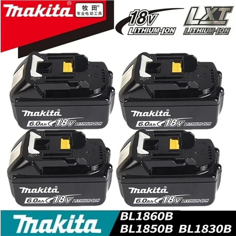 

Оригинальный аккумулятор Makita 18 В 6,0 Ач с зарядным устройством BL1860, литий-ионный аккумулятор для аккумулятора Makita 18 В BL1850 BL1880 BL1860B