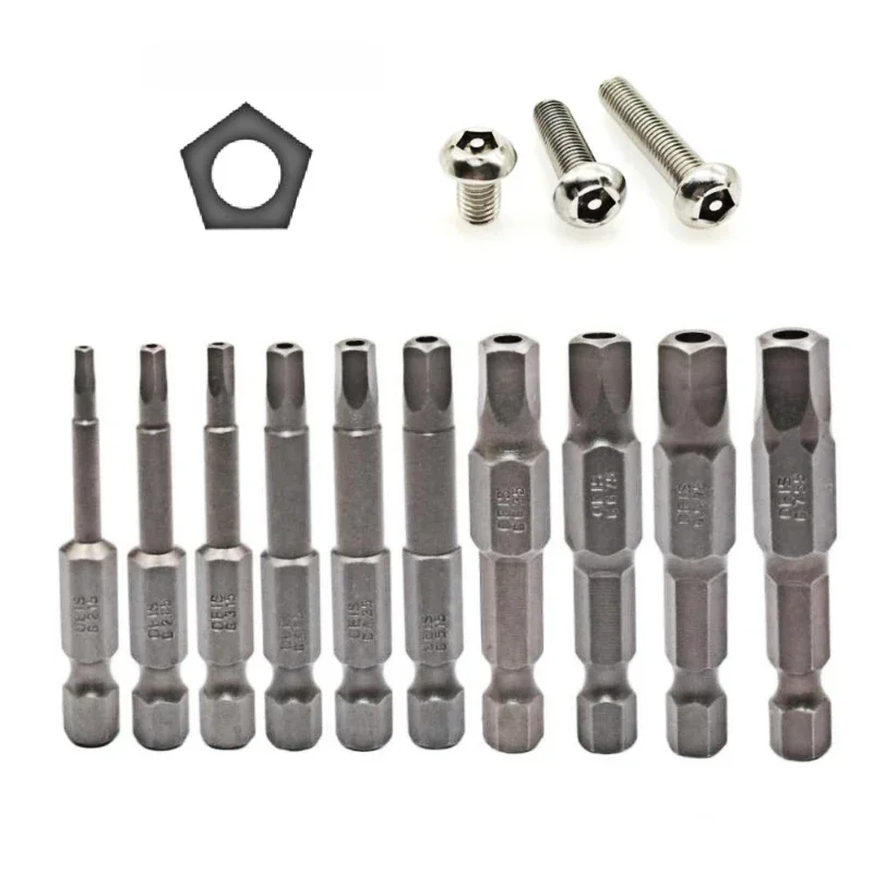 

Bicycle Pentagonal Pneumatic Head Bit S2 Steel 1/4 Inner Pentagonal Screw Electric Driver Set