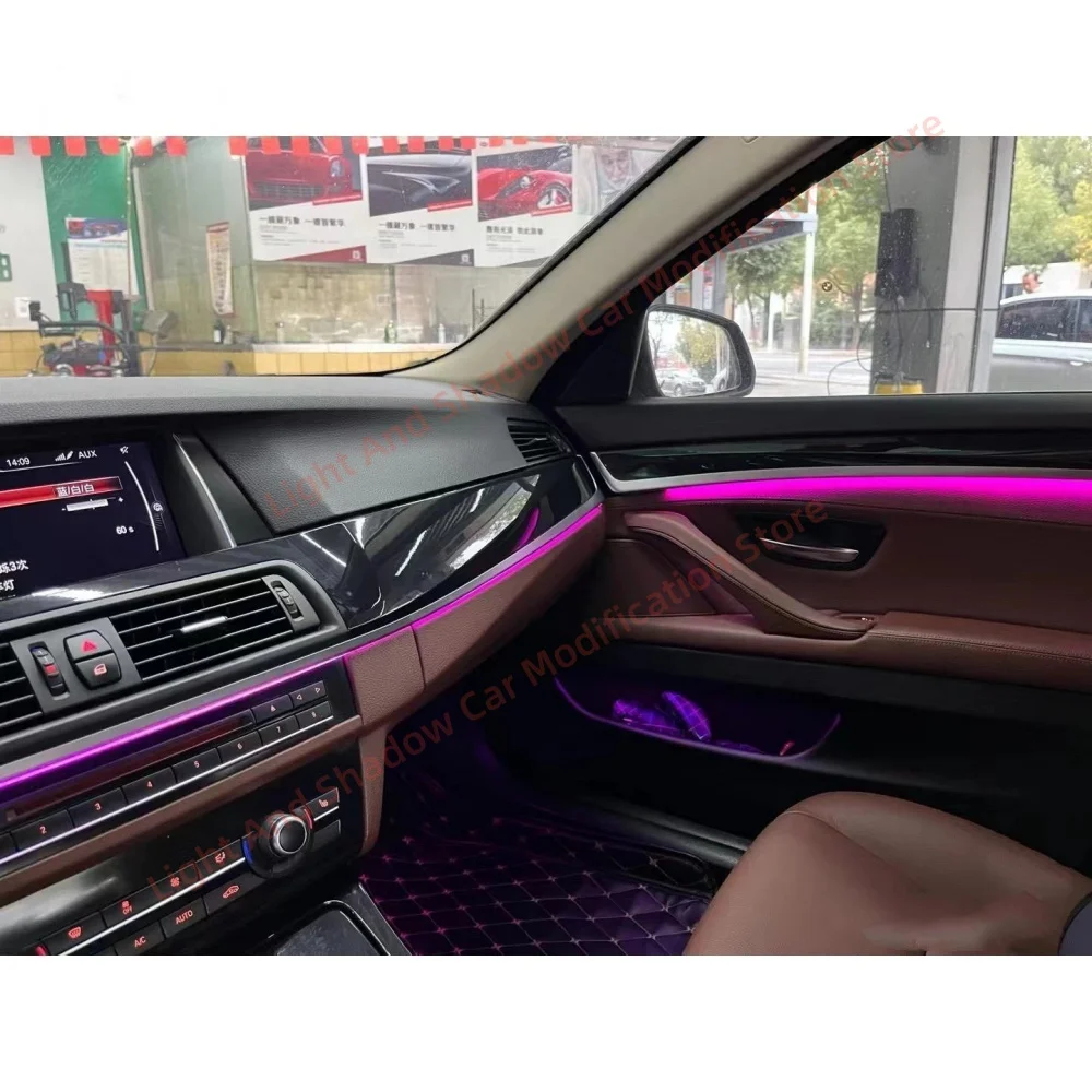 لسيارات BMW 5 Series F10 مصباح جو الإضاءة الداخلية للسيارات ترقية اكسسوارات السيارات لوحة غطاء مضيئة الضوء المحيط جديد #3