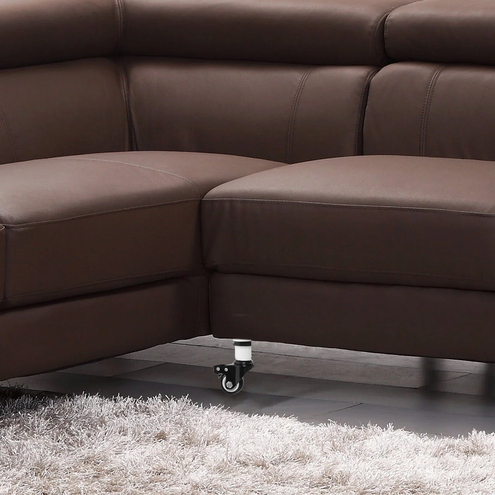 4-teiliger Nachttisch, verstellbare Möbelbeine, Couch, Büro, Räder, weiß