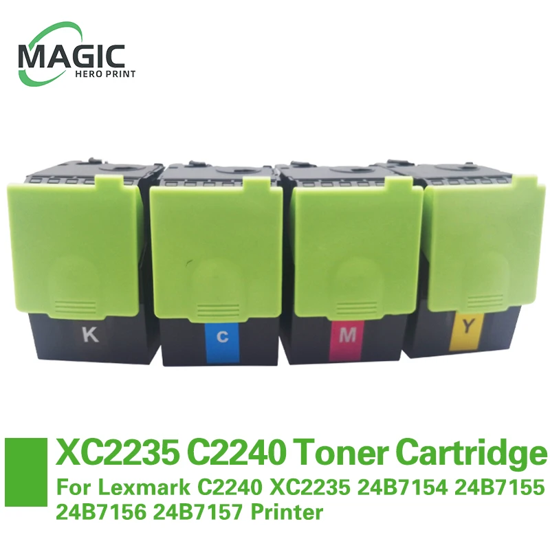 xc2235-xc-2235-c2240互換トナーカートリッジ-lexmark-c2240-xc2235-24b7154-24b7155-24b7156-24b7157プリンター用（チップ付き）