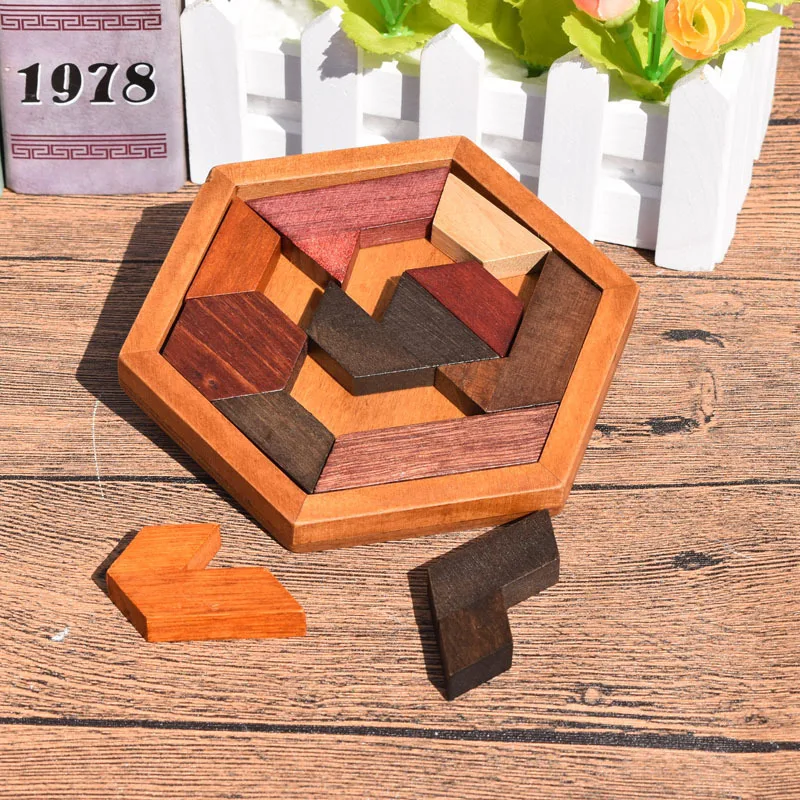 

Montessori Educational Toys Logic Thinking Training Jigsaw Puzzle Wooden Brain Teasers For Adults Kids Rompecabezas De Madera