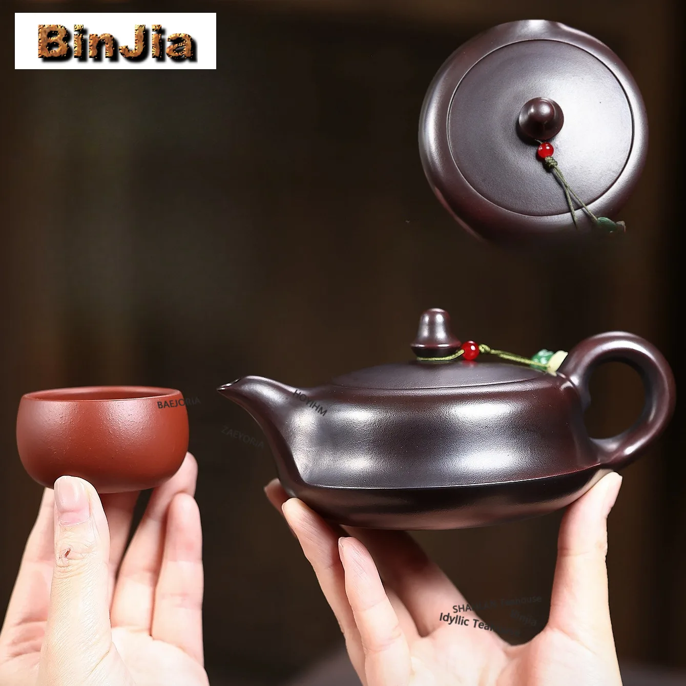 250ml Elegant Yixing Purple Clay Teapots Handmade Qu Pot Raw Ore Bronze Mud Kettle Zisha Tea Set Tea Ceremony Decoration Gifts