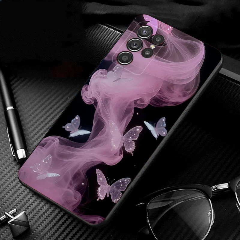 

Purple Pink Butterfly Phone Case For Samsung Galaxy S25 S24 S23 S22 S21 Ultra S24 S23 S22 S21 S25 Plus S24 S20 FE