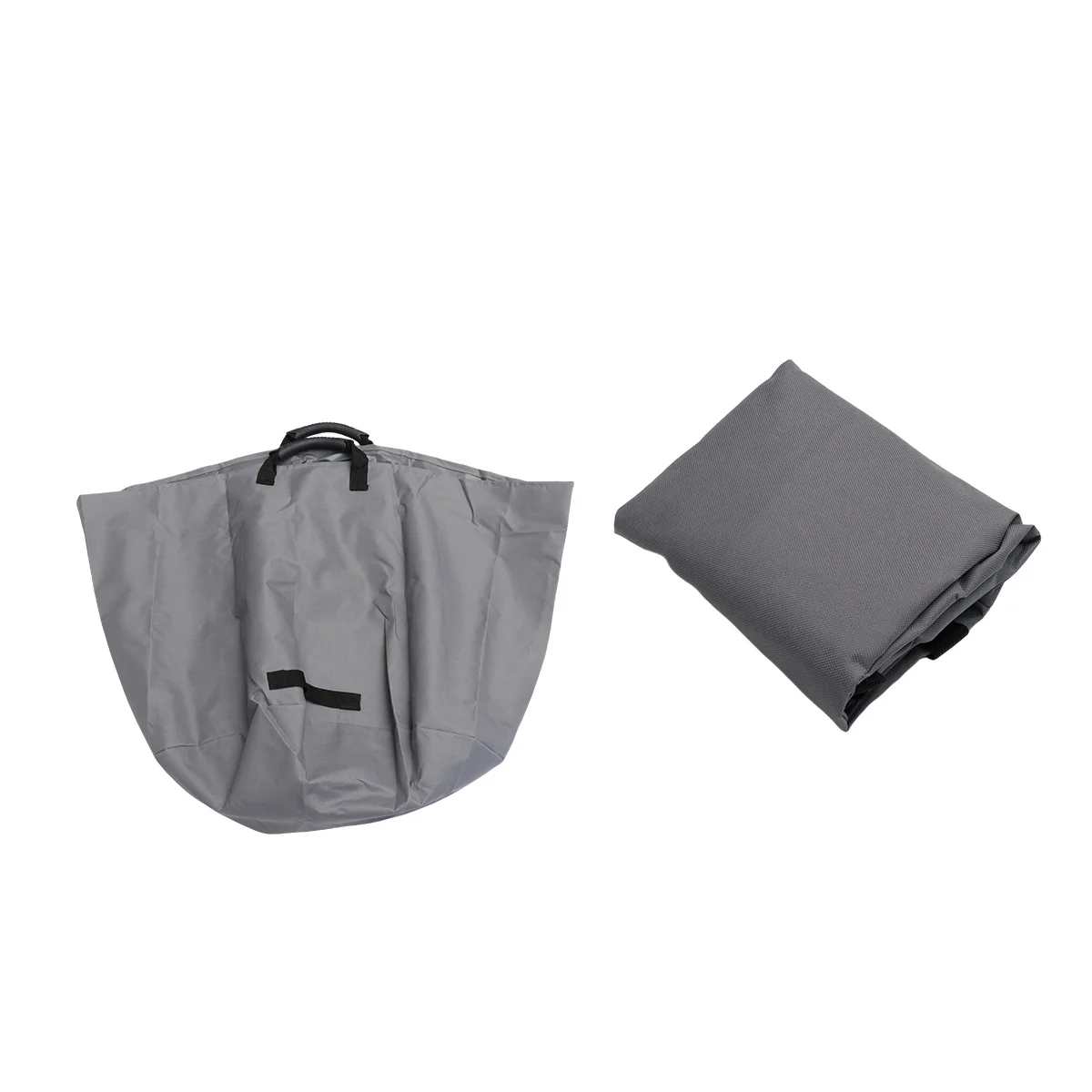 ถุงเก็บขยะในสวน ผ้าอ็อกซ์ฟอร์ด ถุงเก็บใบไม้แบบใช้ซ้ำได้ สำหรับสนามหญ้า กิจกรรมกลางแจ้ง แคมป์ปิ้ง เก็บเกี่ยวผลไม้ ผัก จัดเก็บ สีเทา
