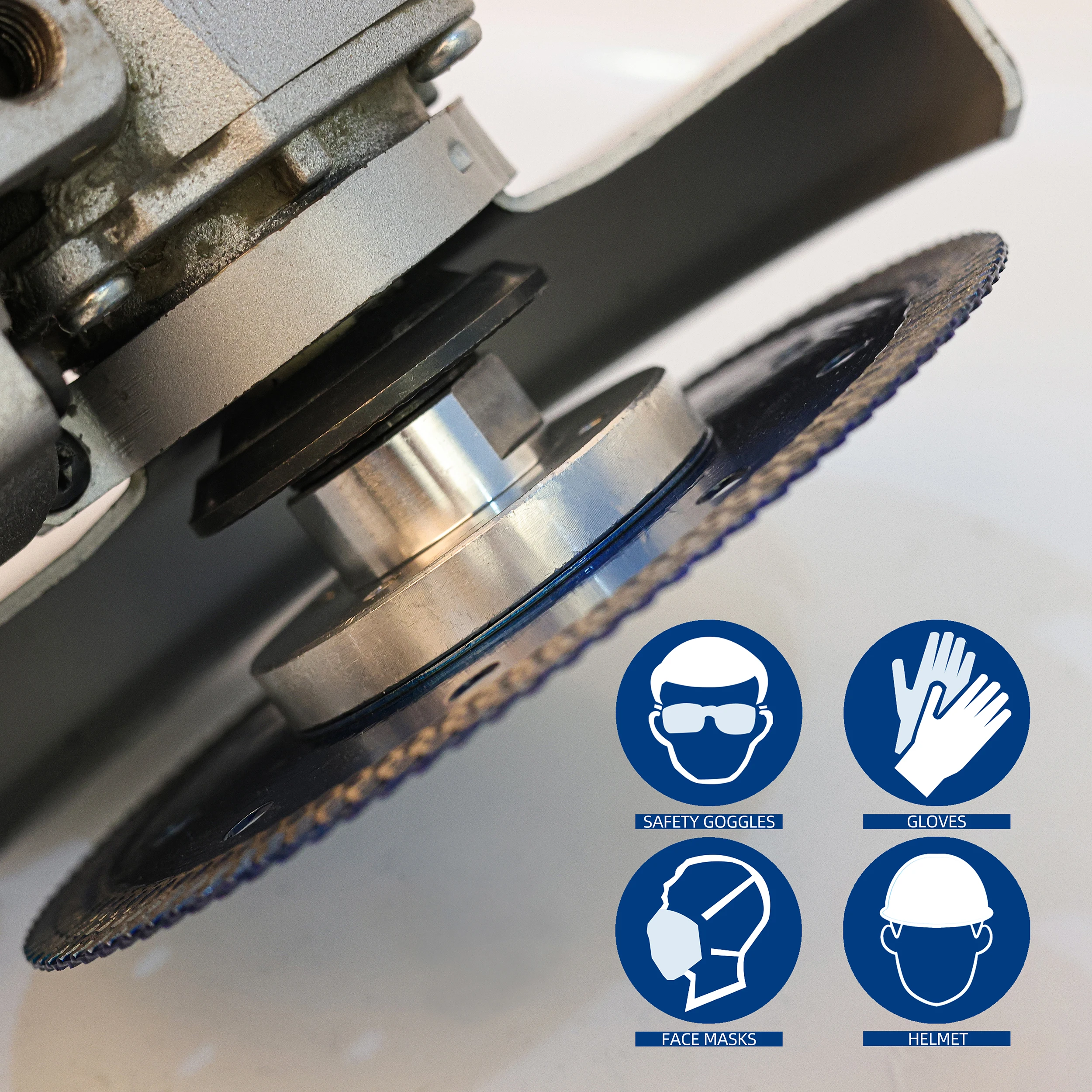 Disco da taglio in granito diamantato con lama per piastrelle turbo da 105-125 mm con albero M14 o 5/8 "-11 per piastrelle in pietra, granito, marmo, cemento