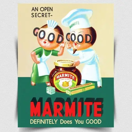 Schild aus Metall für die Wand, MARMITE, Vintage-Retro-Poster, Kunstdruck, Kitsch-Bild, Bar-Aluminium