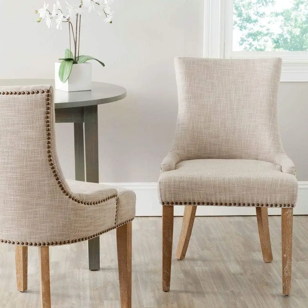 Safavieh Mercer Collection Lester kursi makan, abu-abu, Set 2