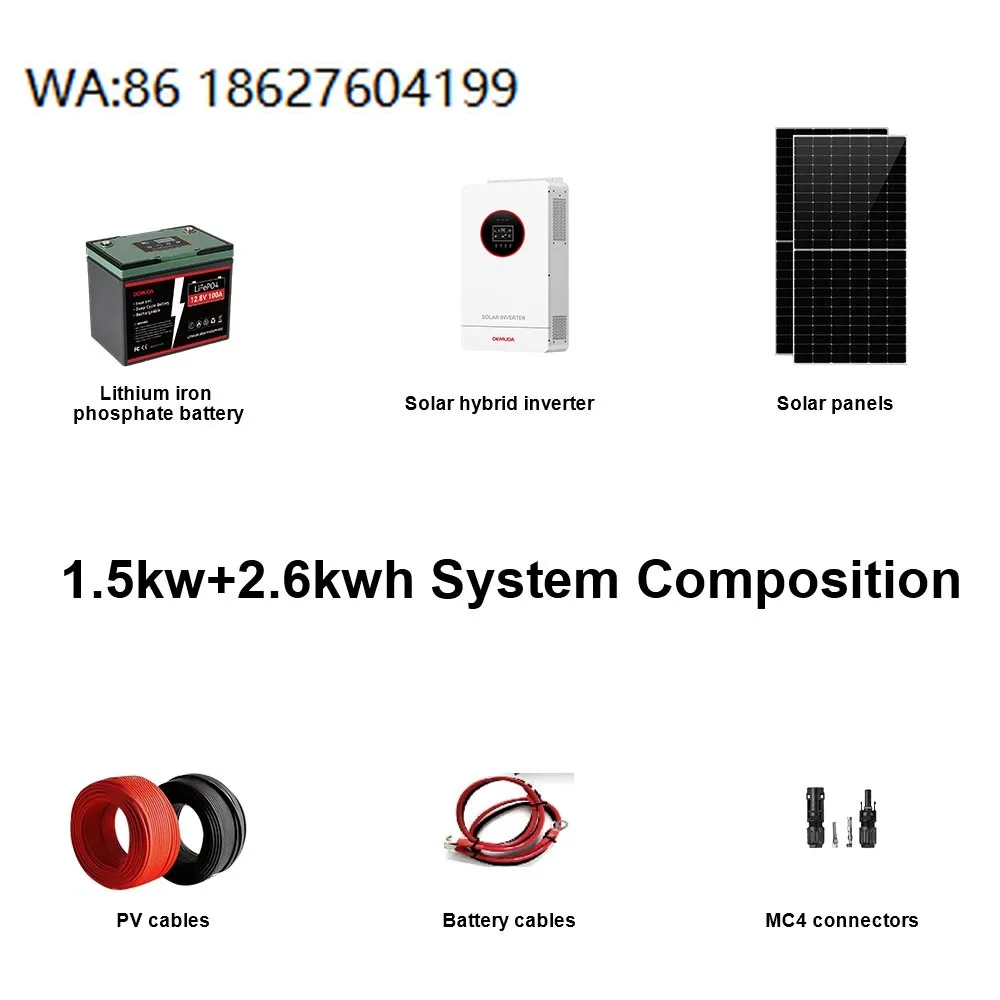 1kw-10kw Multispec Hybrid Off Grid Solar System Complete Household Solar Panel Energy Storage Power Equipment
