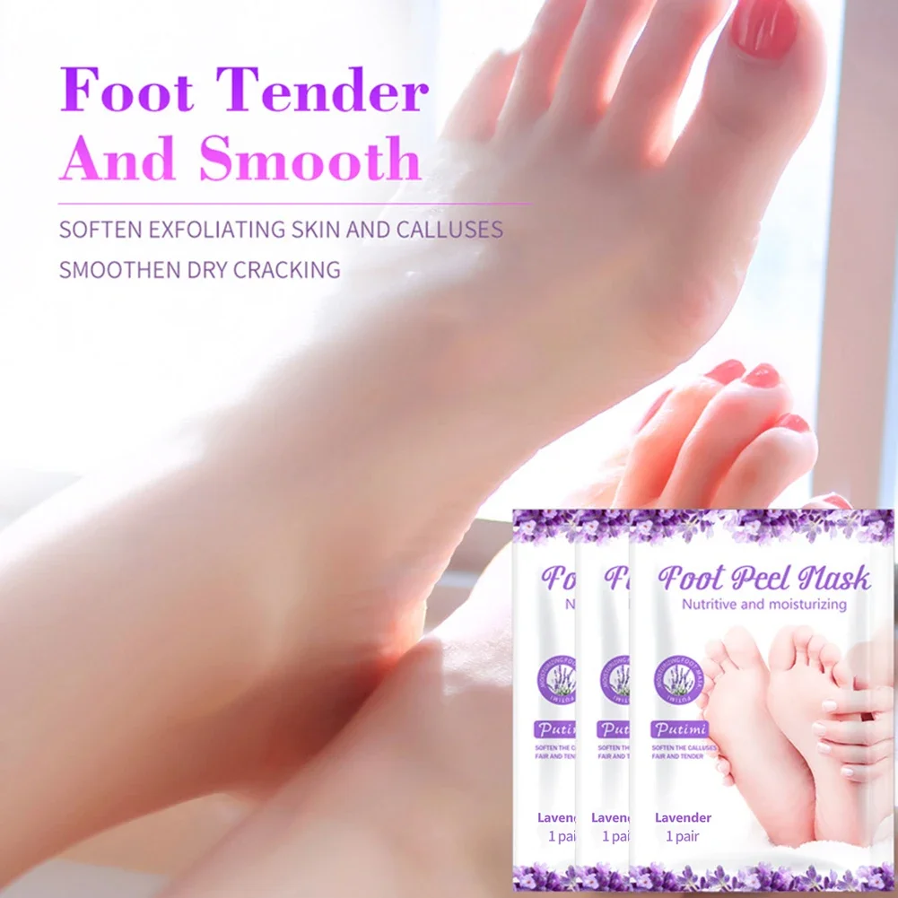 2-10PCS Exfoliating Foot Mask Foot SPA Pedicure Socks Remove Dead Skin Whitening Heels Feet Peeling Anti-Cracked Foot Skin Care