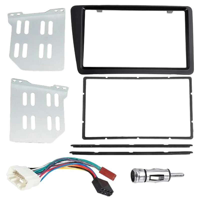 2 Din Car Radio Stereo Fascia Panel Frame Kit Double Din Dash Mount DVD Frame for Honda Civic EP2 EP3 2001-2006 RHD