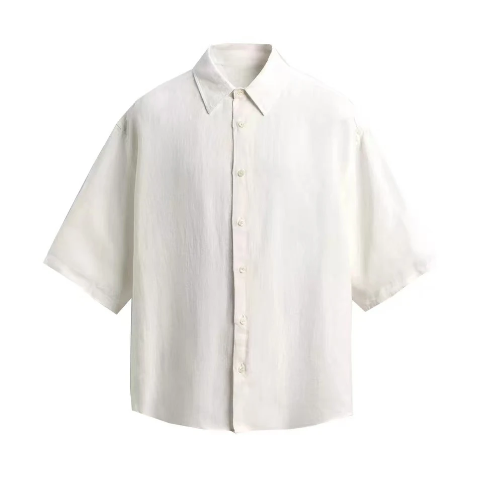 

Original All-Linen Shirt - Summer New Product - Men's - Linen Cool-Friendly Loose Collar Short-Sleeved Thin Shirt