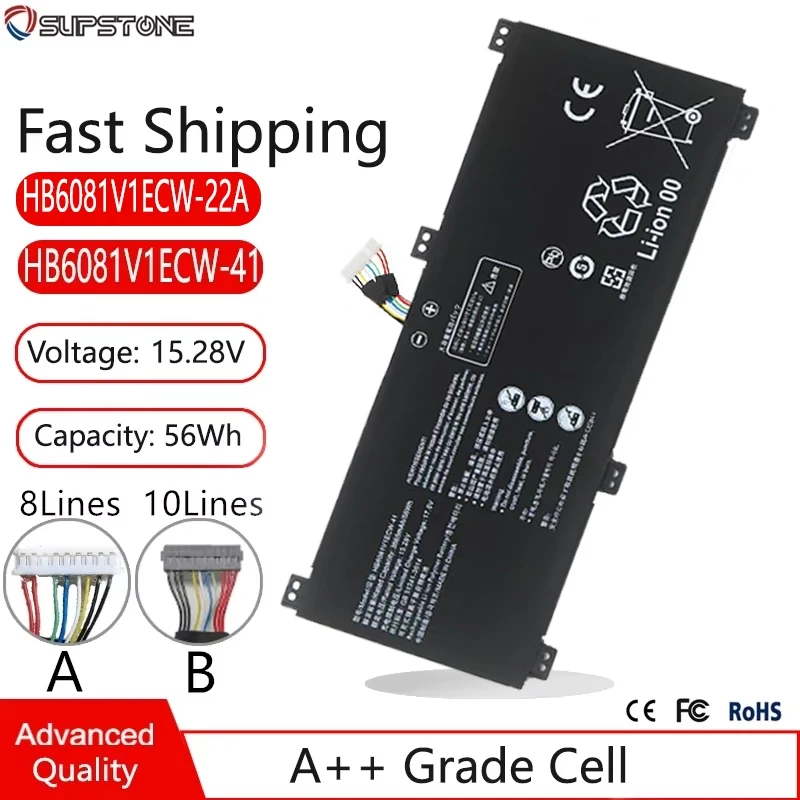 HB6081V1ECW-41 Laptop Battery For Huawei MagicBook Pro 2020,10210U,V700,MateBook D 16,HLY-W19RP,HBL-W19 W29 HYM-W76,WFD9 WFG9