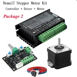 Nema17 17HS4401 Stepper Motor Driver Kit TB6600 4A MKS OSC Adjustable Forward and Reverse Speed for CNC Engraver Sliding Table