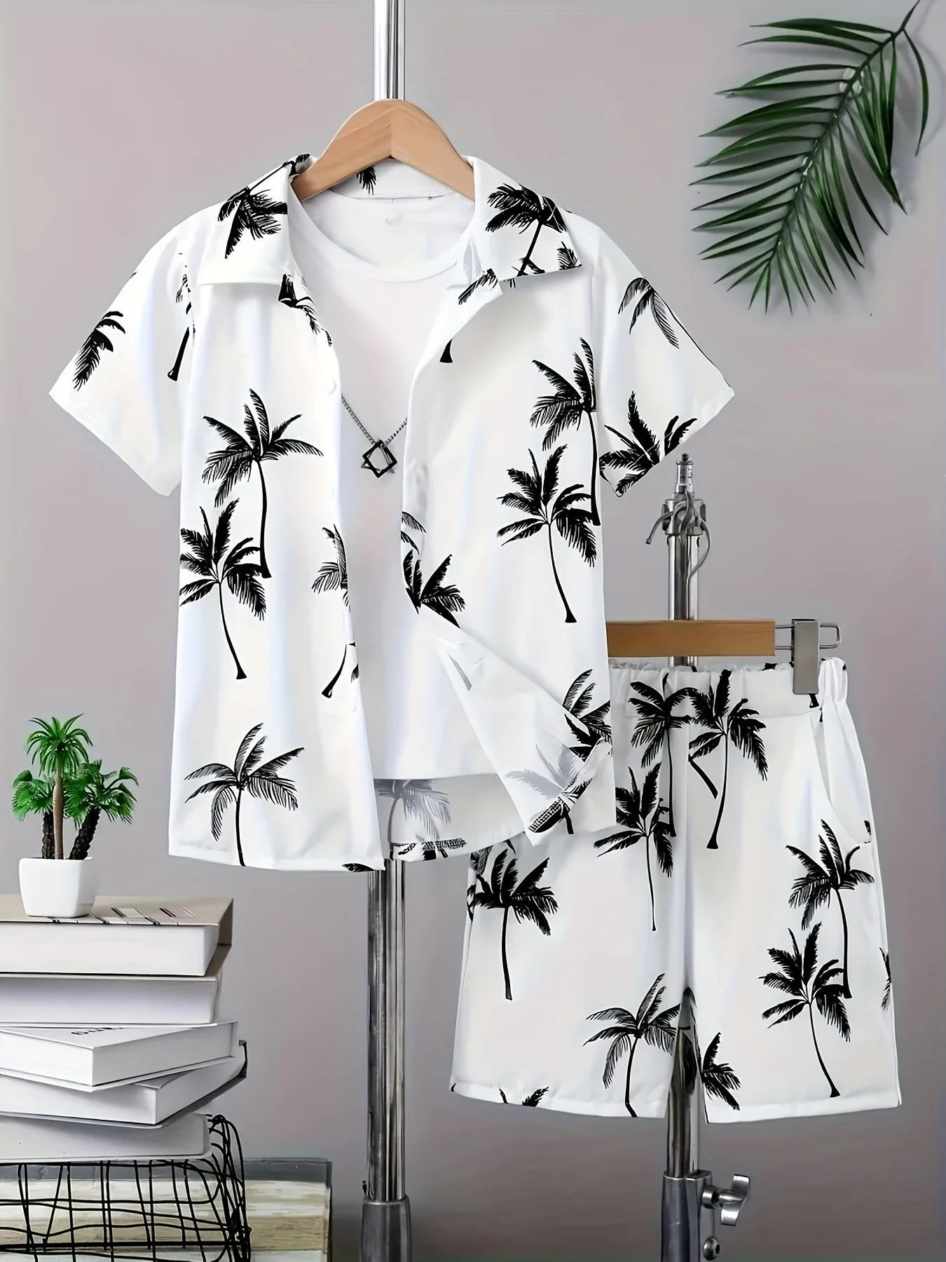 Beach Shirt Hawaiian - Completo coordinato da uomo con motivo