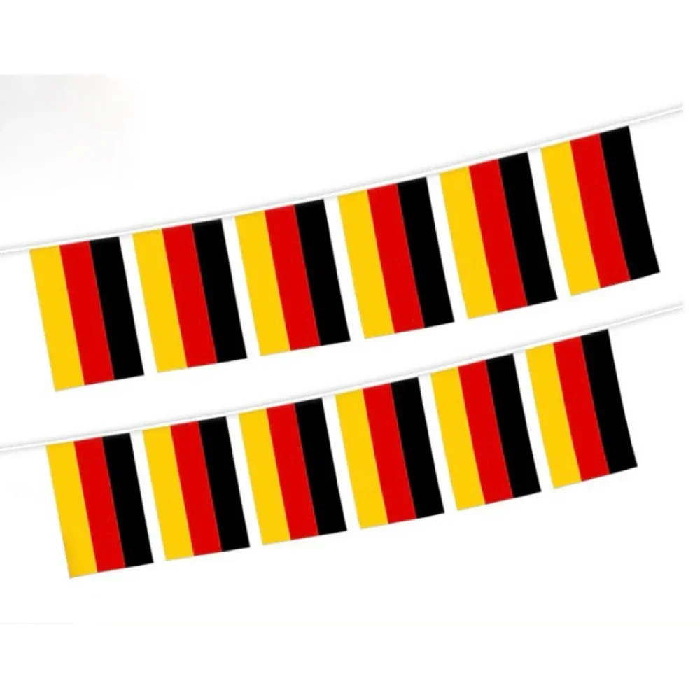 Z-ONE FLAG  20 Pcs GER DEU Flags Hang On One Rope Germany Buntings 14*21cm String Deutschland Banner Flags