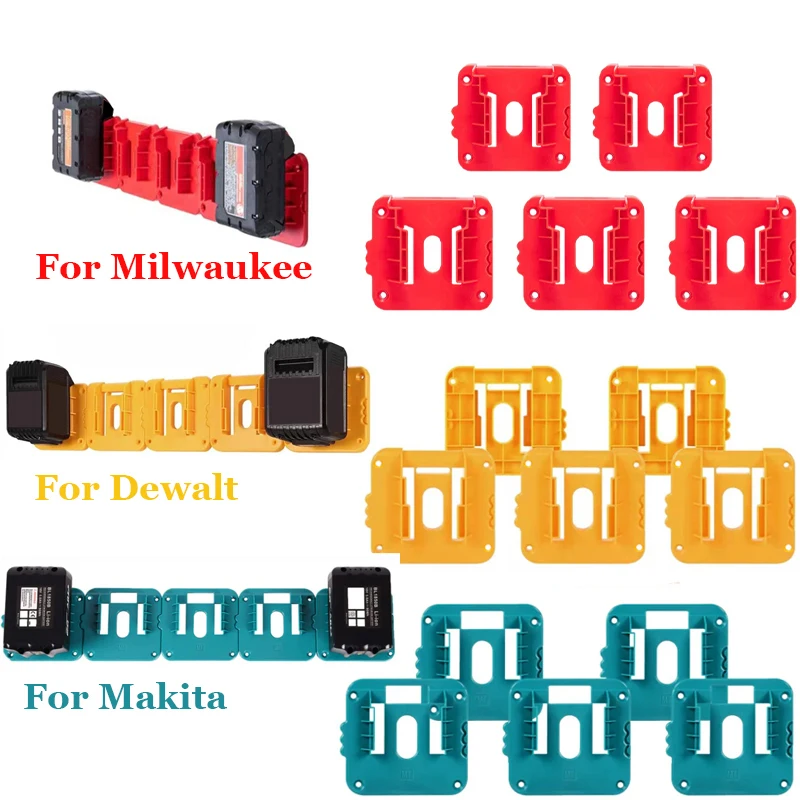 for Makita for Milwaukee for Dewalt 18V Li-ion Battery Battery Holder Battery Mount Battery Dock Holder Battery Base Bracket