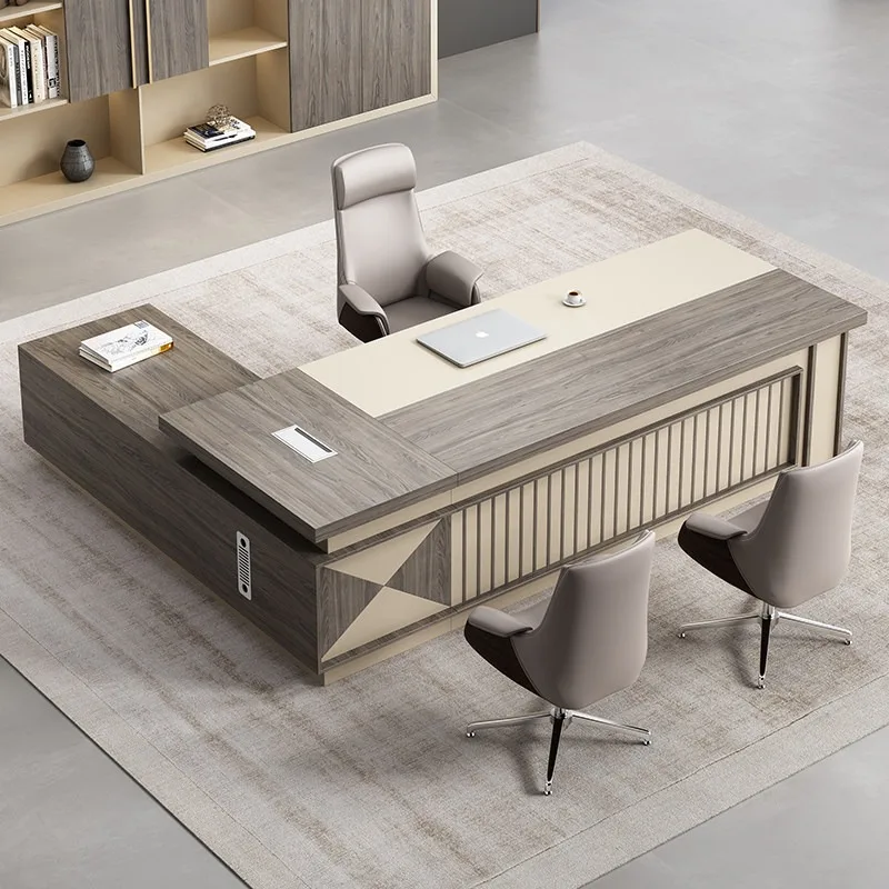 Boss table simple modern high-end atmosphere office desk, manager supervisor desk and chair combination