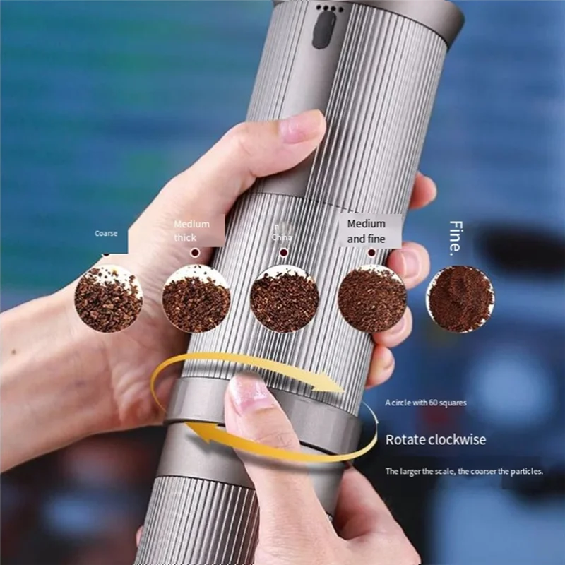 

B82B-Portable Electric Coffee Grinder - Compact Stainless Steel Grinding Core, Ideal For Travel And Small Kitchens Use
