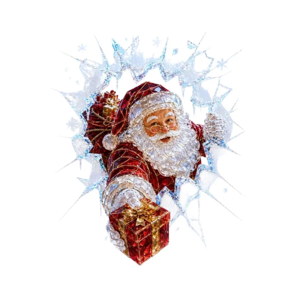 Crystal-Infused Christmas Stickers for Decorating Travel Journals Vacation Planners and Year-End Reflection Projects