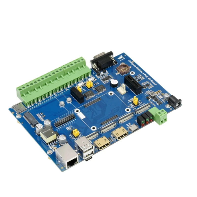 Compute Module 4 Industrial IoT Base Board,For Raspberry Pi CM4(not included),Global 5G/4G/3G/2G Cellular Network Support