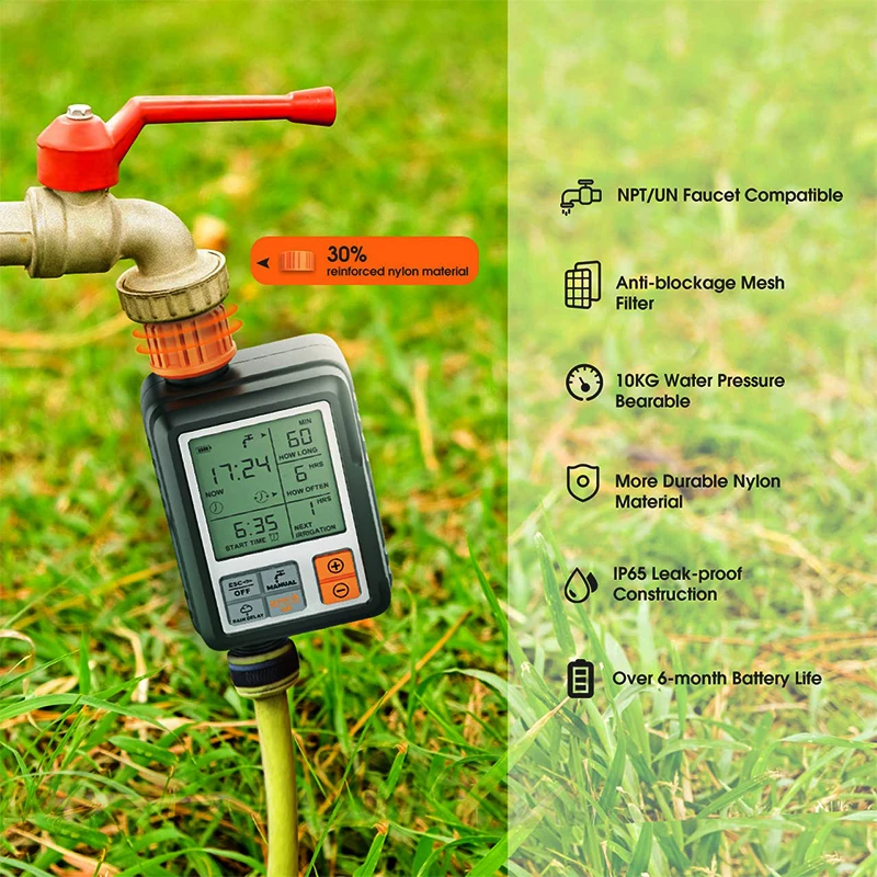 Eshico tutti i giorni usa il Timer dell\'acqua digitale irrigazione esterna automatico Temporizador accessori da giardino programmatore regolabile